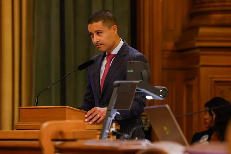 The Board of Supervisors removed Max Carter-Oberstone from the police commission on Tuesday.