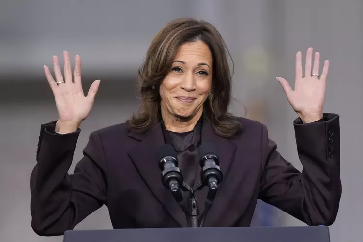 Kamala Harris, who is considering running for California governor, criticized the president in her first major speech since losing the November election.