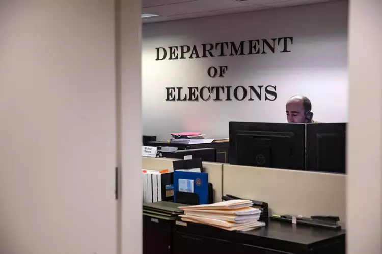 The Department of Elections office, located at San Francisco City Hall, is pictured on Wednesday, Dec. 14, 2022. | Jana Asenbrennerova for The Standard