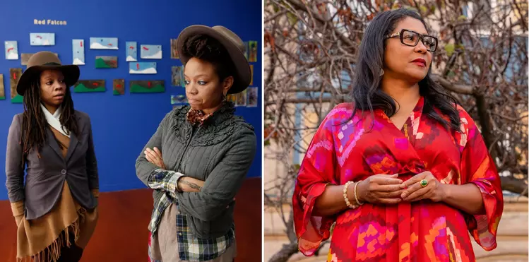 A composite photo of Melonie Green (left) and Melorra Green, who work as co-executive directors of the African American Art & Culture Complex, and San Francisco Mayor London Breed. | Michael Macor/The San Francisco Chronicle via Getty Images; Justin Katigbak for The Standard