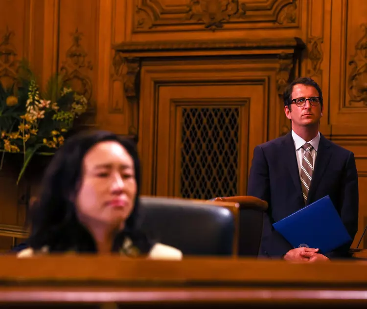 San Francisco Supervisors Dean Preston (right) and Connie Chan (left) at a Board of Supervisors meeting | Camille Cohen/The Standard
