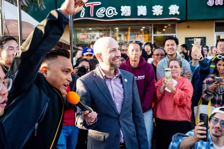Supervisor Joel Engardio attends the Sunset Night Market in 2024.